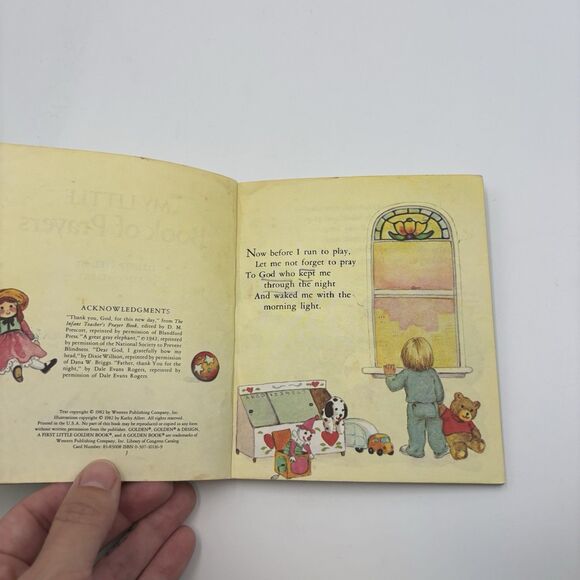 My Little Book Of Prayer - A First Little Golden Book Childrens Vintage 1982 - Picture 4 of 4